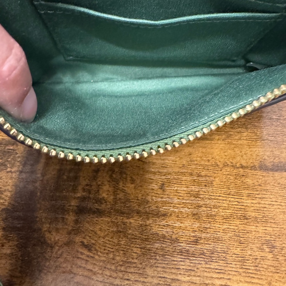 Coach Green Signature Coated Canvas Wristlet - Picture 3 of 3